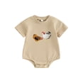 thumbnail image 1 of CIYCuIT Newborn Baby Boys Summer Romper Short Sleeve Chicken Embroidery Jumpsuit Infant Toddler Casual Crew Neck T-shirt Bodysuit 3M 6M 12M 18M 24M, 1 of 9