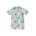 thumbnail image 1 of CIYCuIT Toddler Baby Boys Rash Guard Swimsuit Tree Print Short Sleeve Jumpsuit Swimwear Infant Cute Zipper Bathing Suit Summer Beach Wear 3M 6M 12M 24M 3T, 1 of 9