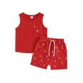 thumbnail image 1 of CIYCuIT Toddler Baby Boys Summer Outfits Sleeveless Crew Neck Tank Tops + Stars Print Shorts 2Pcs 6M 12M 18M 24M 3T Infant Casual Short Pants Sets for Daily Vacation, 1 of 9