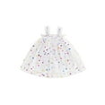 thumbnail image 1 of CIYCuIT Toddler Baby Girls Summer Cami Dress Colorful Dot Print Sleeveless Tulle Tutu A-line Dress 6M 12M 18M 24M 3T 4T Kids Casual Sweet Princess Dress, 1 of 8