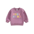 thumbnail image 1 of CIYCuIT Toddler Kids Girls Boys Casual Sweatshirt 5T 6T 7T Fuzzy Letter Embroidery Long Sleeve Hoodie Little Boys Girls Crew Neck Loose Pullovers Spring Fall Tops, 1 of 8