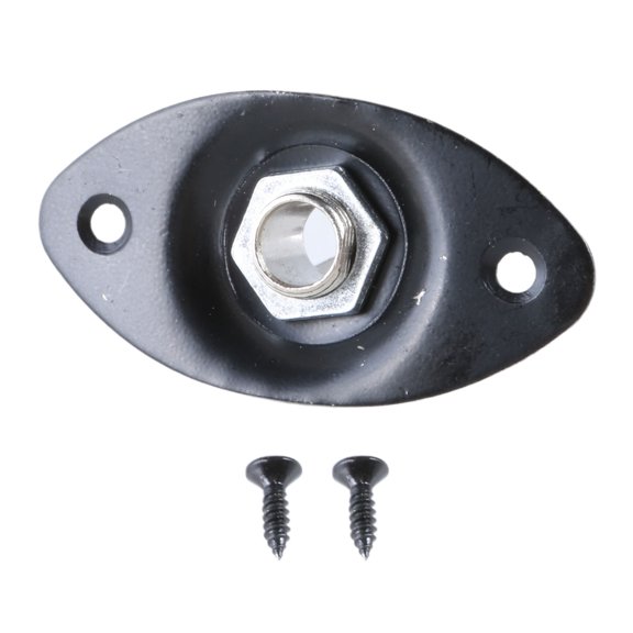 CIYISON 1/4'' Electric Guitar Jack Output Plate Socket Jackplate Black Output/Input Jack