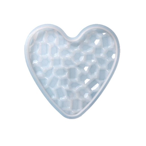 CIYISON 1/6Pcs Bottom Coaster Mold Flower Heart Round Shape Epoxy Cup Mat Molds