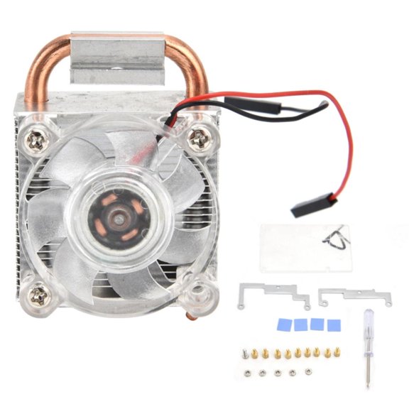CIYISON 1 Set Transparent Cooling Fan RGB LED Color Light Screw for 4B / 3B