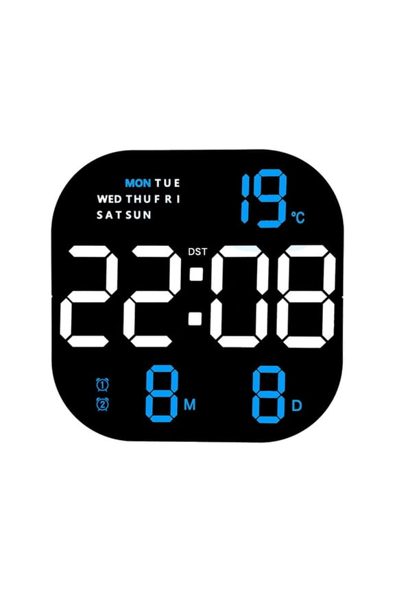 CIYISON 10.5 Inch Large LED Digital Wall Clock ,Wall Mounted Remote Control Temperature