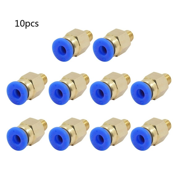 CIYISON 10 Pcs Brass Straight Pneumatic Fittings PC4-M6/ Push to Quick Fittings Air Tool Connector Replacement