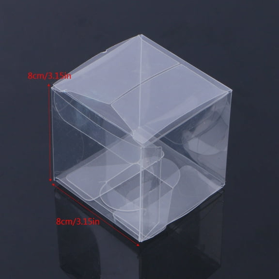 CIYISON 10 Pcs Wedding Transparent Cube Favour Boxes Sweet Candy Cake Gift Bags 2 Sizes