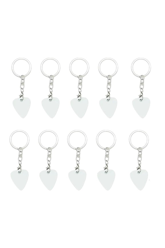 10 Personalized Aluminum Key Rings Heat Transfer Ready for DIY Crafts and Corporate Gifts