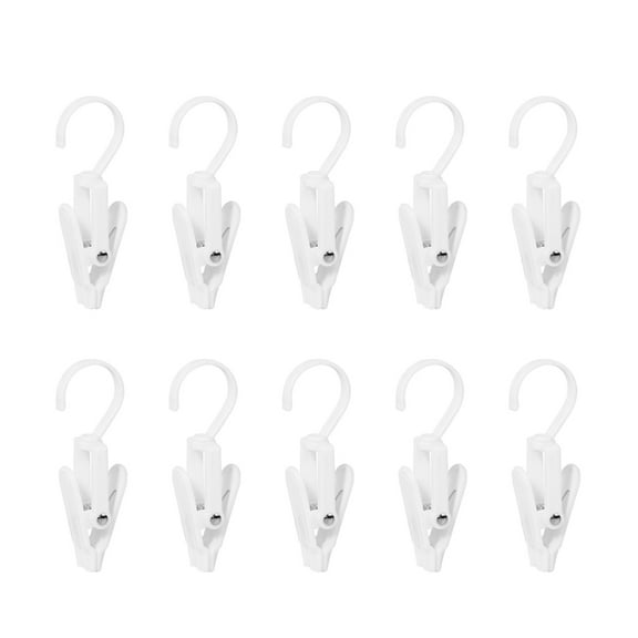 CIYISON 10 Pieces Portable Laundry Hooks Hanging Laundry Hooks Clip Plastic Laundry Hook