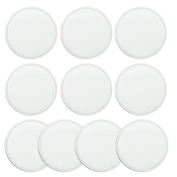 CIYISON 10 Pieces Sublimation Patches Blank Iron on Patches Blank Leather Patches