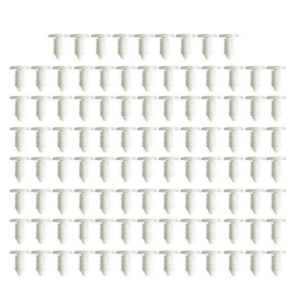 CIYISON 100Pcs Black White Tree-shape Rivets Push Pins Fasteners Plastic Hole Hood Pressure Pins for Garden Furniture Car Roof