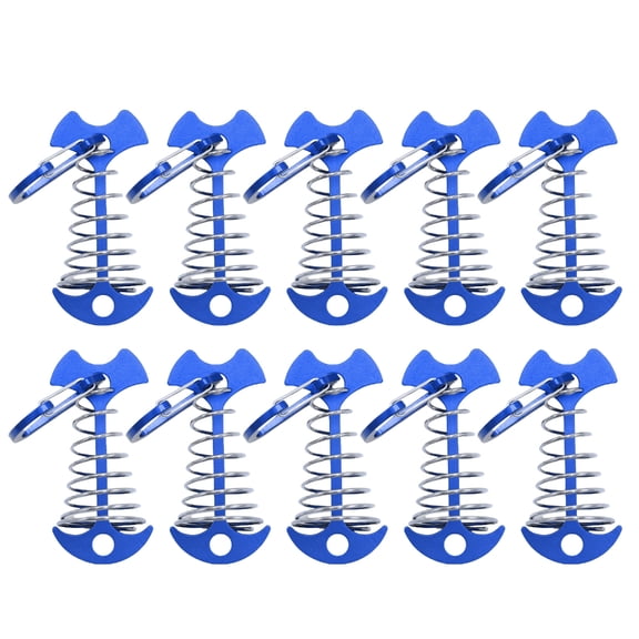 CIYISON 10Pcs Fishbone Deck Anchors Peg Deck Planks Board Tent Stakes Spring Tensioner