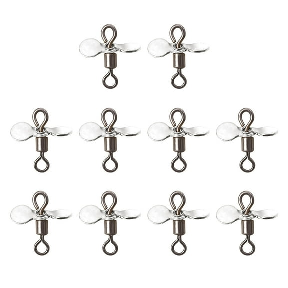 CIYISON 10Pcs Spin Fishing Lures Plug Casting Fly Propeller Spinnerbait Props