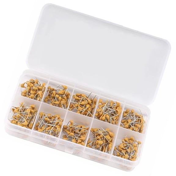 CIYISON 10Values 500Pcs Ceramic Capacitor Electronic Supplies for Circuit Repair and Component Swapping Component Replacement