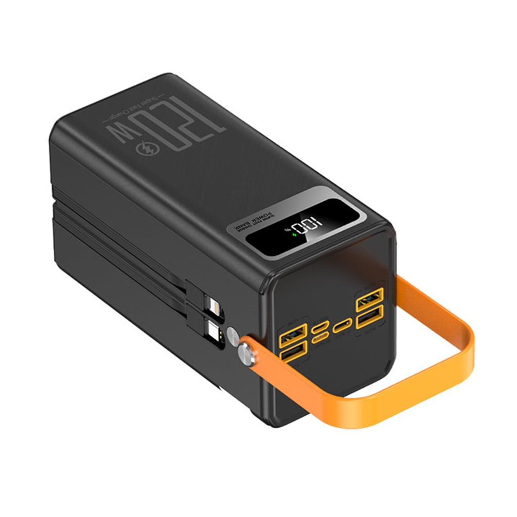 CIYISON 120W Fast Charge Mobile Power Adapter With Double Cable and LED ...