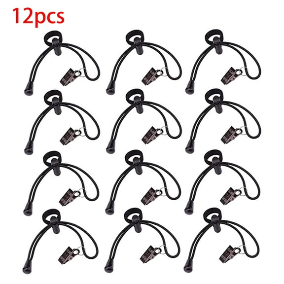 CIYISON 12x Photography Backdrop Side Clips Background Cloth Clamps 20cm Adjustable Elastic Cord For Photo Studio Vedio Shooting