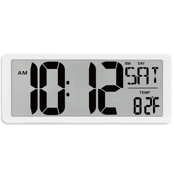CIYISON 14'' LCD Digital Clock With Backlight, Temperature And Date Easy To Read Clocks