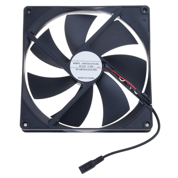 CIYISON 180mm 12V Ventilation Fan 5.5x2.1mm Connector For Electronics Air Circulation