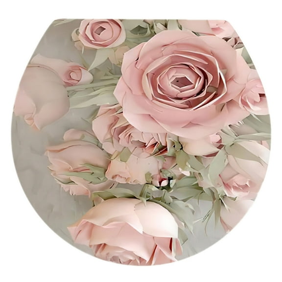 CIYISON 1PC Sticker WC Pedestal Pan Cover Sticker Toilet Stool Commode Sticker Home Deco