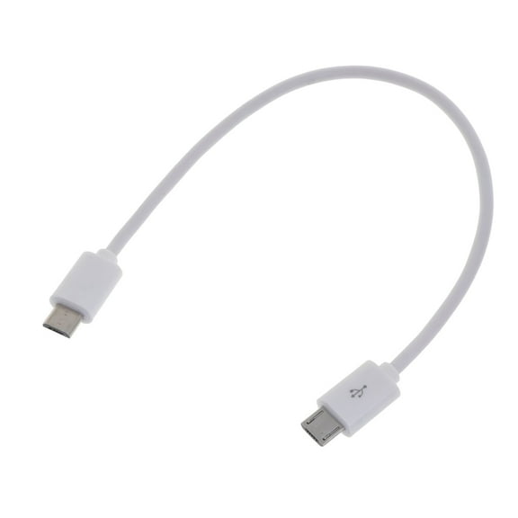 CIYISON 1pc 25cm/100cm Micro USB Male To Micro Male Converter OTG Adapter Data Cable White Color