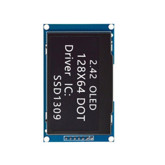 CIYISON 2.42Inch Display Module 128x64 Resolution SPI IIC Interfaces For Microcontrollers Compactly ABS Design