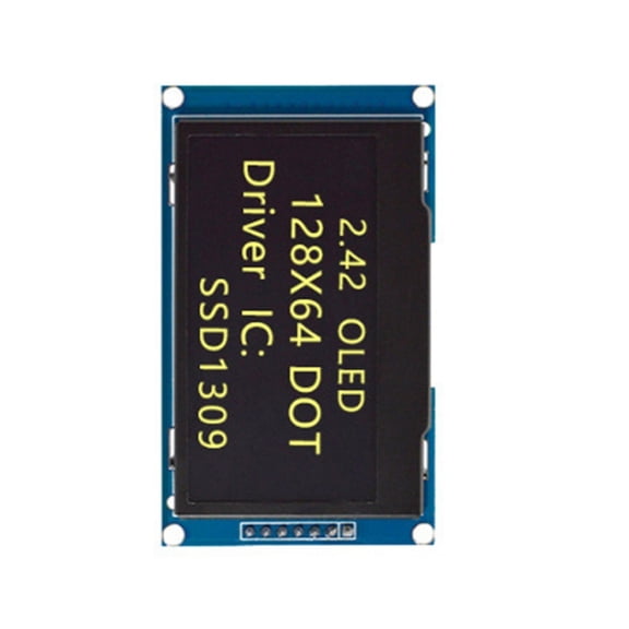 CIYISON 2.42Inch Display Module 128x64 Resolution SPI IIC Interfaces For Microcontrollers Compactly ABS Design