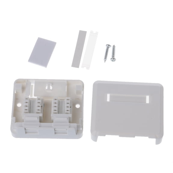 CIYISON 2 Port Ethernet Wall Plate, Keystone Jack Wall Plate with RJ45 Keystone Inline Coupler insert, Female to Female Cat6