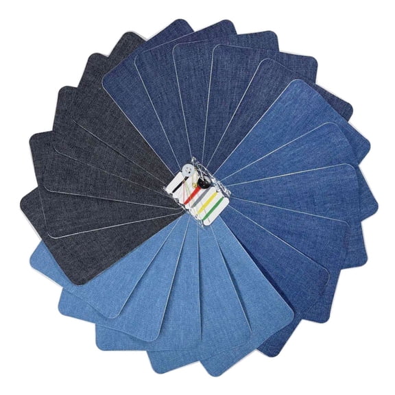 CIYISON 20/24x Jeans Iron-On Patches Self-Adhesive Repair Patches Interior Patches