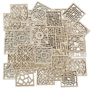 CIYISON 20/50/100Pcs Wooden Squares Cutout 4x4CM Unfinished Wood Slices For Kid Art Craft Painting And Holiday Decoration