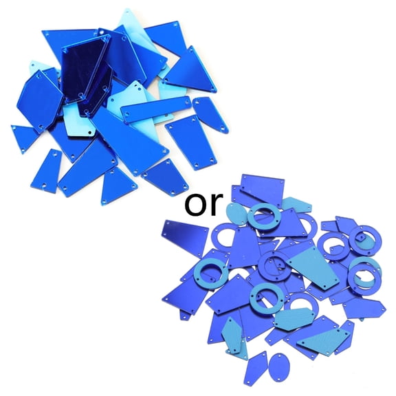 CIYISON 20/50pcs Acrylic Mirror Sewing Rhinestones Applique Flatback Sew On Stone Decor