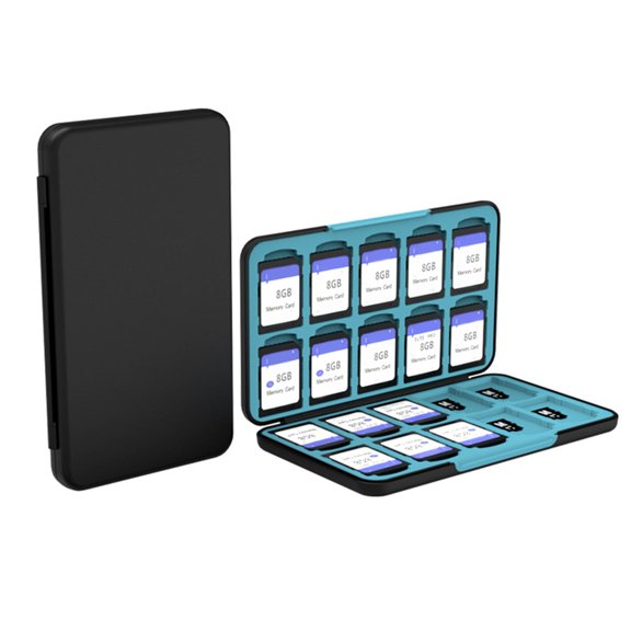 CIYISON 20 Slot Memory Card Case Holder for SDHC/SDXC Card Organizers Magnetic Carrying Case Protector Cover Silicone Interior