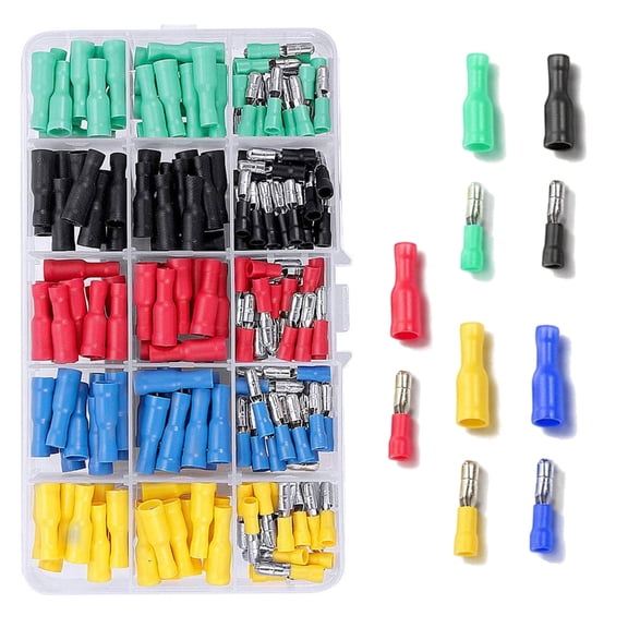 CIYISON 200pcs Comprehensive Electrical Terminals set Easy to Use Wire Terminals Assortment with Storage for Home Wiring Project