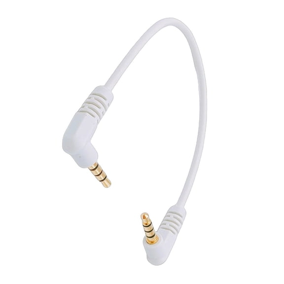 CIYISON 20cm Gold Plated 3.5mm Male to Male Auditory Cable with Doube Angled Connectors Short Earphone Line