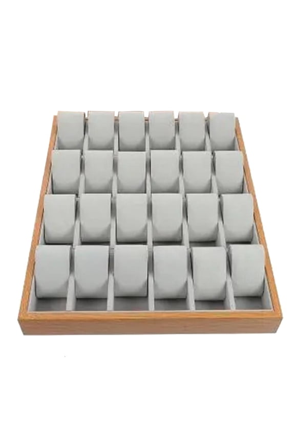 24 Slots Watch Display Tray Versatile Wooden Watch Storage Rack Stylish Wristwatch Organizer Case Jewelry Accessories