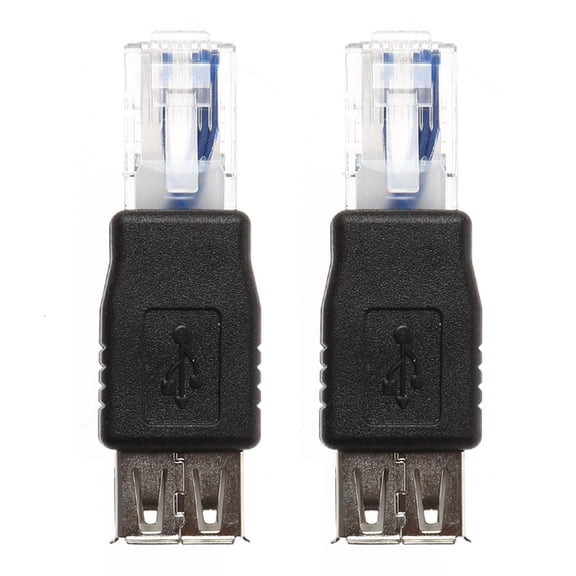 CIYISON 2Pcs USB Type A Female To Ethernet Internet RJ45 Male Connector Converter Adapte