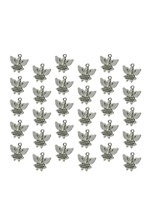 30pcs Tibetan Angel Charm Pendants Eye Catching Angel Pendants Charm For Creative Jewelry And Craft Designs