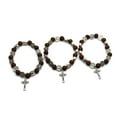 thumbnail image 1 of CIYISON 3pcs Handmade Rosary Bracelet Hand Decorative Church Meditation Praying Gift, 1 of 6