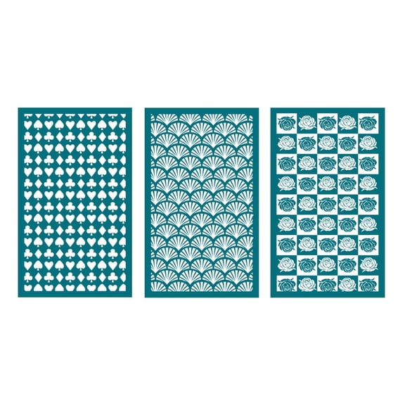 CIYISON 3x/Set Silkscreen-Print Kit Love-Heart Silk Screen Stencils DIY Printing on Clay