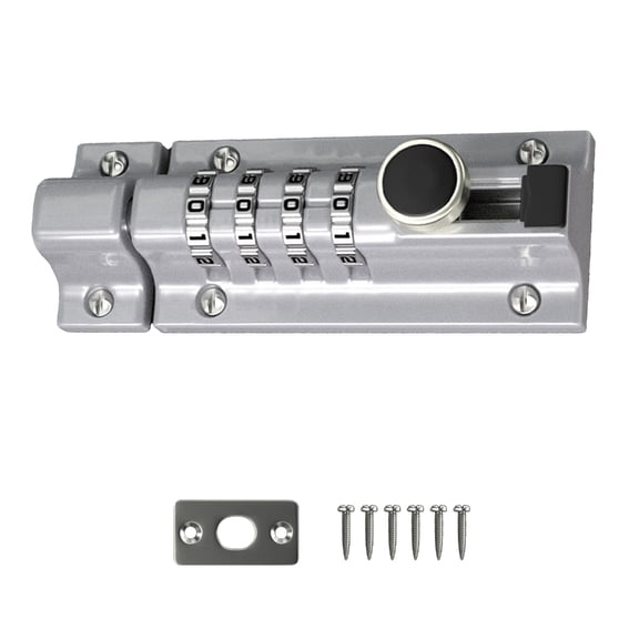 CIYISON 4-Digit Combination Padlocks Password Lock Sliding Bolt Door Lock Anti-theft Safety Slide Latches Lock Easy to Install