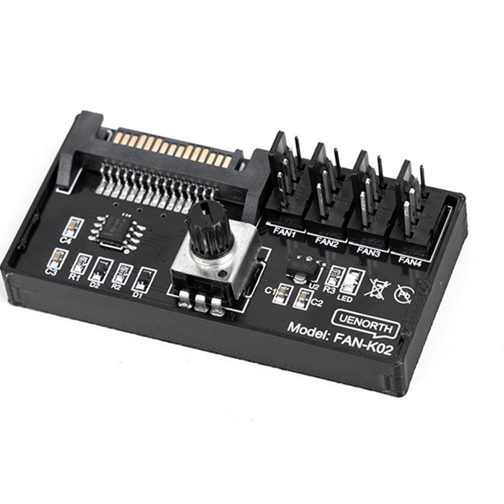 CIYISON 4 Port PWM Fan Speed Controller 4Pin Fan Governor for Servers ...