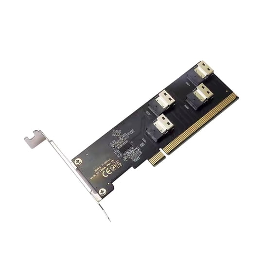 CIYISON 4 Ports PCIE to SFF-8654 Expansion Card for Desktop PC Support for Windows