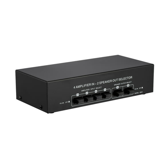 CIYISON 4 in 2 out Passive Power Amplifier Speaker Selector Selection Switch 300W for Each Channel