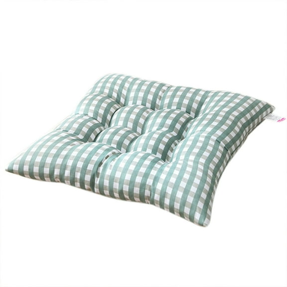 CIYISON 40x40cm Square Plaid for Seat Cushion with Non-Slip Ties Indoor Outdoor Thick Chair Pad Floor Pillow Covers for Living Room Home Office Decoration
