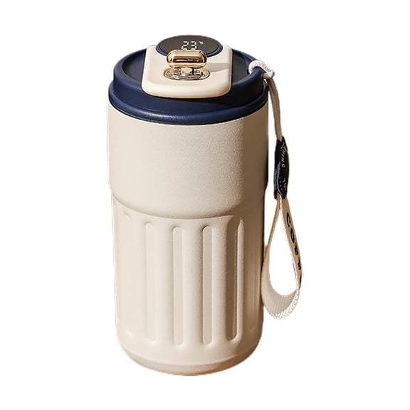 CIYISON 450ml Intelligent Temperature Display Thermal Mug Stainless Steel Vacuum Leak-Proof Mug with Lid Car Mug for Teas Beer