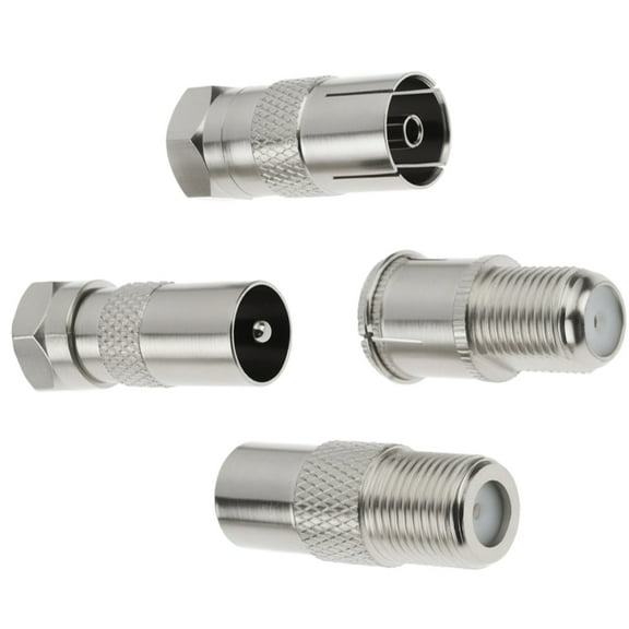 CIYISON 4Pcs F Male To TV9.5 Female Coax Adapters Connectors For Digital TV Satellite Antennas