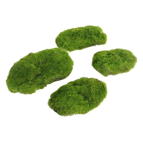 CIYISON 4Pieces Faux Moss Decors for Crafts Artificial Moss Mats Decorative Ornaments for Home and Garden Potted Plant Decors