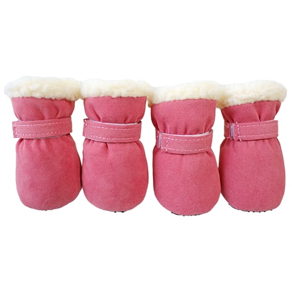 CIYISON 4pc Thick Warm Winter Pet Dog Shoes Casual Walking Snow Booties Footwear for Small Dogs Puppys Outdoor Dog Booties
