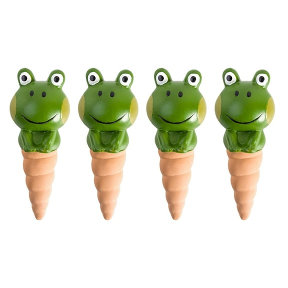 CIYISON 4pcs Frog Plant Self Watering Stakes Indoor Outdoor Water Spikes Automatic Drip