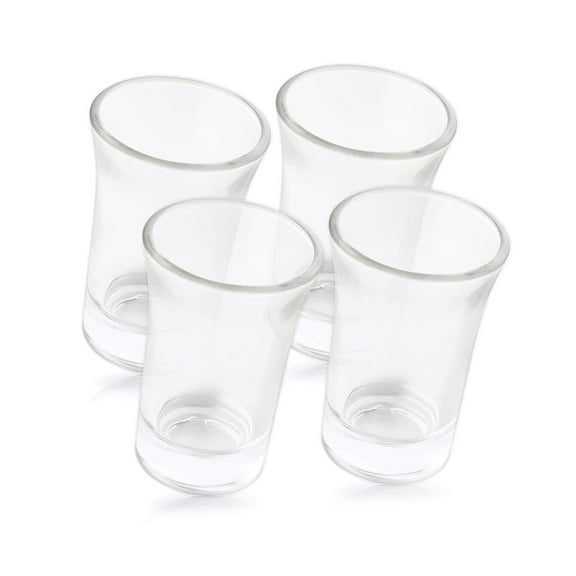 CIYISON 4pcs Heavy Base Shot Glasses Clear Shatterproof Drinking Cup for Vodka Tequila