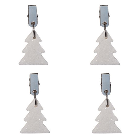 CIYISON 4pcs Heavy Marble Tablecloth Decoration Weights Practical and Stylish Anchors Christmas Tree Shaped Table Cover Clips